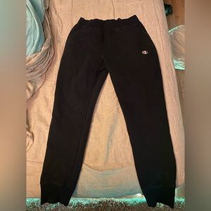 Black large champion sweatpants